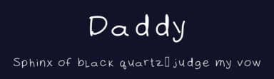 Daddy by Ann Bennett — Script Handwritten Font — thumbnail 2