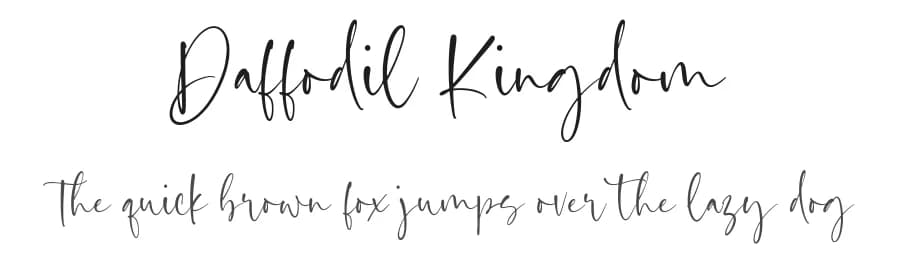 Daffodil Kingdom by Timur Type — Script Handwritten Font