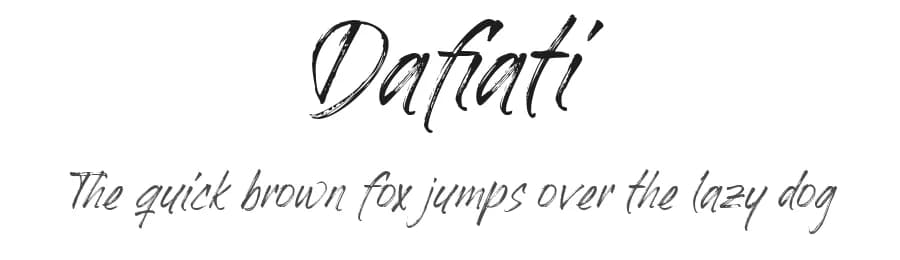 Dafiati by Ali Hamidi — Script Handwritten Font