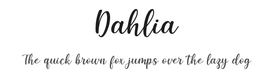Dahlia by Graphix Line Studio — Script Handwritten Font