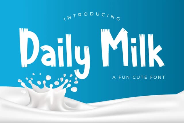 Daily Milk Font by Kang1993 — Script Handwritten Font