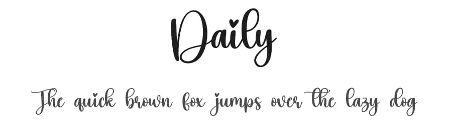 Daily by Scratchones — Script Handwritten Font