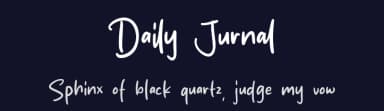 Daily Jurnal by MJType — Script Handwritten Font — thumbnail 2