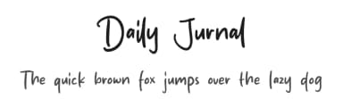 Daily Jurnal by MJType — Script Handwritten Font — thumbnail 1