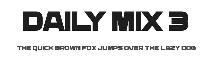 Daily Mix 3 by Chequered Ink — Sans Serif Font