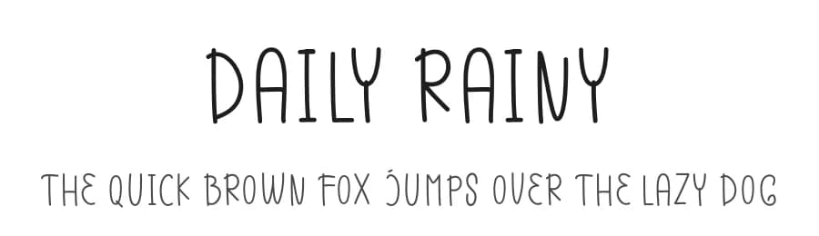 Daily Rainy by Rahagita Studio — Script Handwritten Font — preview 1
