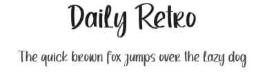Daily Retro by creatype designer — Script Handwritten Font — thumbnail 1