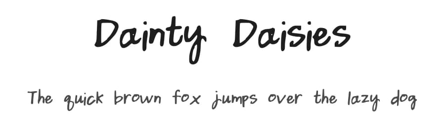 Dainty Daisies by Shmels — Script Handwritten Font