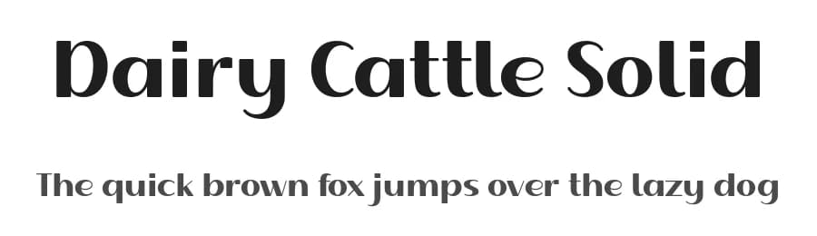 Dairy Cattle Solid by 7NTypes — Sans Serif Font