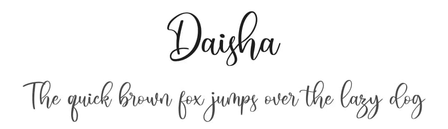 Daisha by RaffaSyad Studio — Script Handwritten Font — preview 1