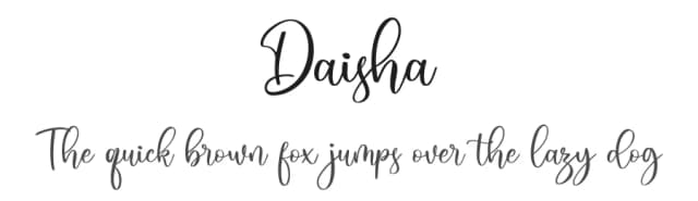 Daisha by RaffaSyad Studio — Script Handwritten Font