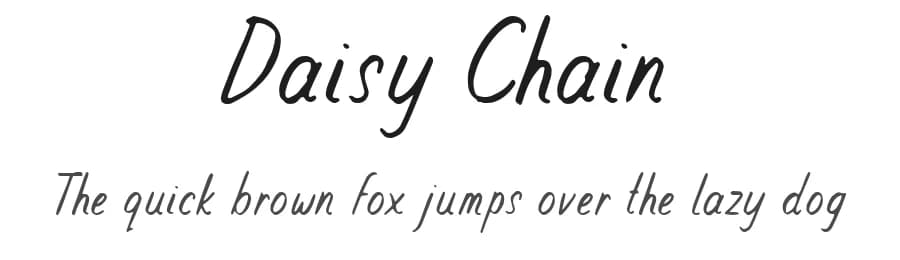 Daisy Chain by Zansari — Script Handwritten Font