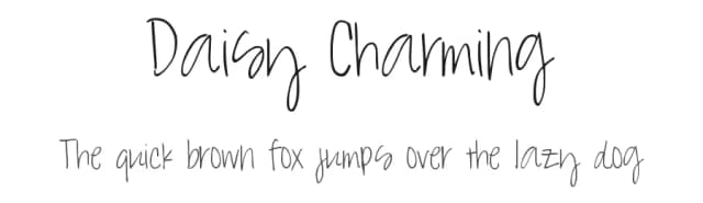 Daisy Charming by Joelle Duff — Script Handwritten Font