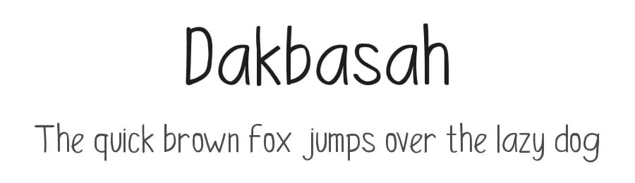 Dakbasah by Andi Arafiq — Script Handwritten Font