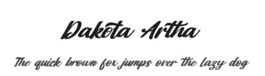 Dakota Artha by Kong Font — Script Handwritten Font — thumbnail 1