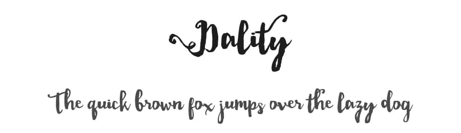 Dality by Mycandythemes — Script Handwritten Font