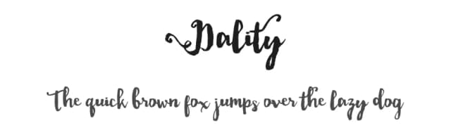 Dality by Mycandythemes — Script Handwritten Font