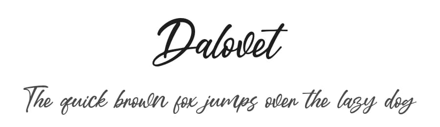 Dalovet by Khurasan — Script Handwritten Font