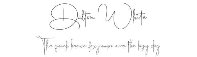 Dalton White by Madhaline Studio — Script Handwritten Font