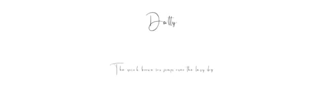 Dalty by Rezastudio — Script Handwritten Font