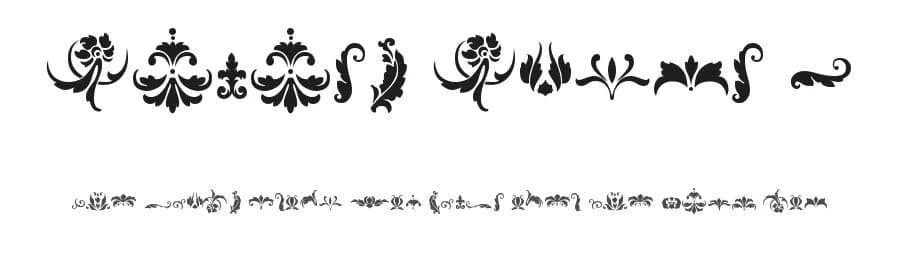 Damask Dings 1 by Lauren Thompson — Dingbats Font