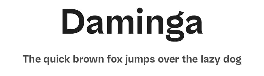 Daminga by Måns Grebäck — Sans Serif Font