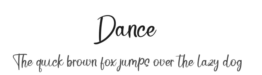 Dance by Etik Fatimah — Script Handwritten Font