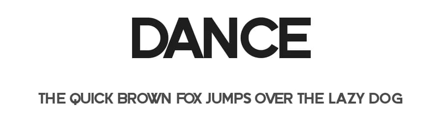 Dance by Vladimir Nikolic — Sans Serif Font