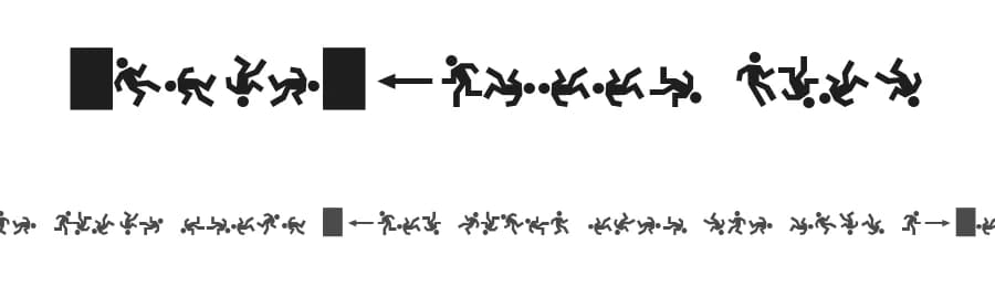 Dancefloor Exit by Freaky Fonts — Dingbats Font — preview 1