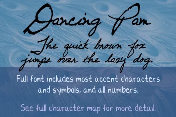 Dancing Pam Font by Quick Brown Fox Fonts — Script Handwritten Font