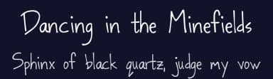 Dancing in the Minefields by Kimberly Geswein — Script Handwritten Font — thumbnail 2