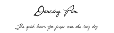 Dancing Pam by Quick Brown Fox Fonts — Script Handwritten Font — thumbnail 1