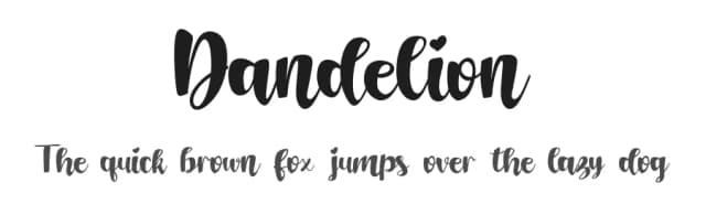 Dandelion by XD Creative — Script Handwritten Font