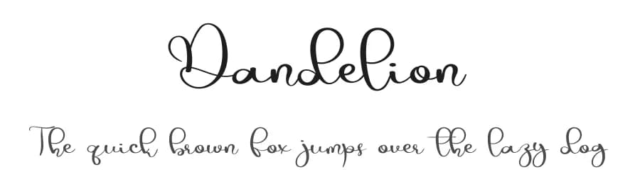 Dandelion by Luluk Surotul — Script Handwritten Font