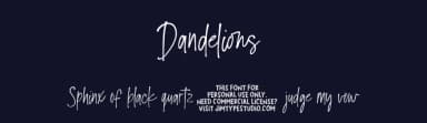 Dandelions by Jimtype Studio — Script Handwritten Font — thumbnail 2