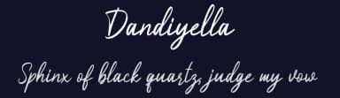 Dandiyella by Ikrar Bey Khubaib — Script Handwritten Font — thumbnail 2