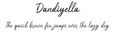 Dandiyella by Ikrar Bey Khubaib — Script Handwritten Font — thumbnail 1