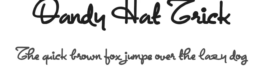 Dandy Hat Trick by imagex — Script Handwritten Font