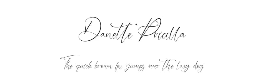 Danette Pricilla by Kong Font — Script Handwritten Font