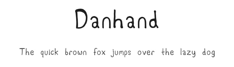 Danhand by Daniel Fowler — Script Handwritten Font