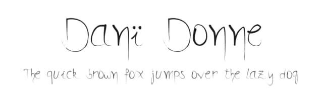 Danï Donne by skomii — Script Handwritten Font