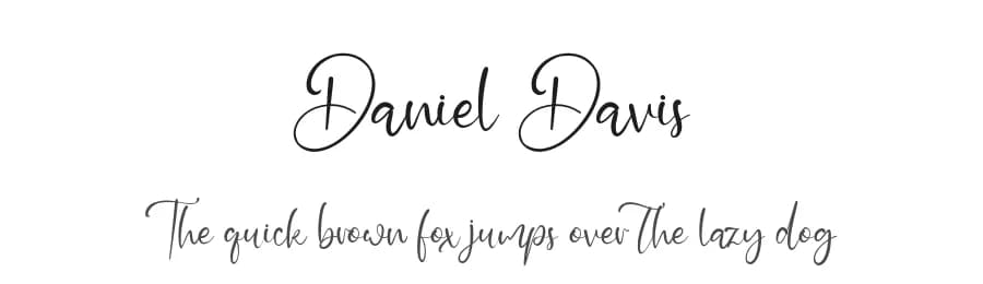 Daniel Davis by Kong Font — Script Handwritten Font