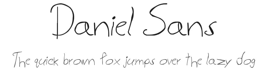 Daniel Sans by D.J. Taylor — Script Handwritten Font