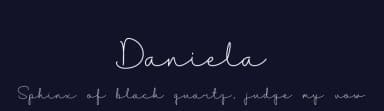 Daniela by Novan Esthi Santosa — Script Handwritten Font — thumbnail 2