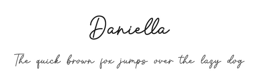 Daniella by Graphix Line Studio — Script Handwritten Font