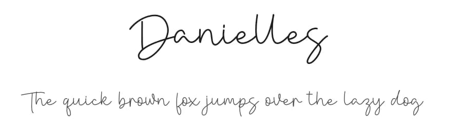 Danielles by Rometheme Std — Script Handwritten Font