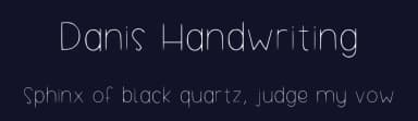 Danis Handwriting by Dani — Script Handwritten Font — thumbnail 2