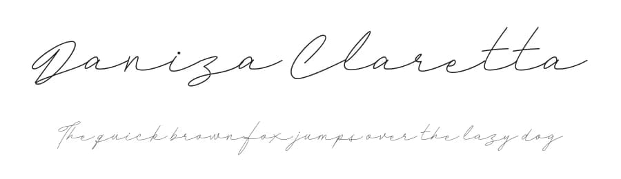 Daniza Claretta by InspiraType — Script Handwritten Font