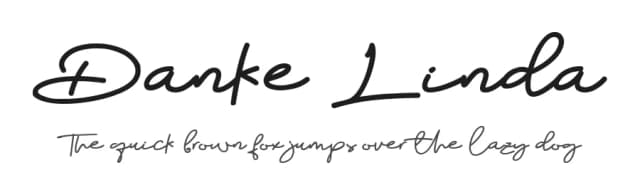 Danke Linda by aldedesign — Script Handwritten Font