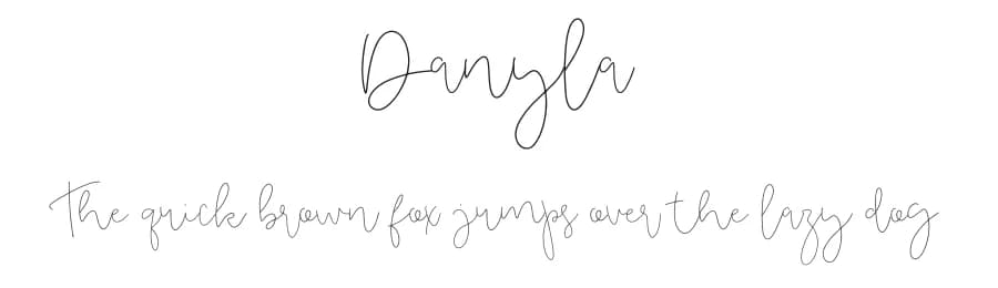 Danyla by peterdraw — Script Handwritten Font